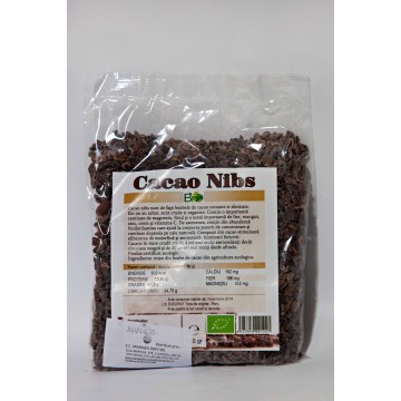 Cacao nibs (miez) bio crud, 200g