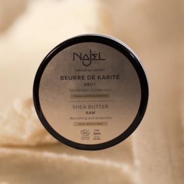 Unt de shea nerafinat bio 100g - pentru fata corp si par